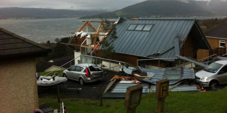 Damage to house in Kilcreggan