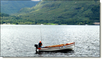 Fishing on Loch Lomond regarding north end near Inversnaid