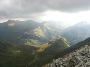 The Mamores through the Carn Mor Dearg arete