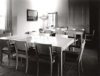 Fellows Building dining area, 1962