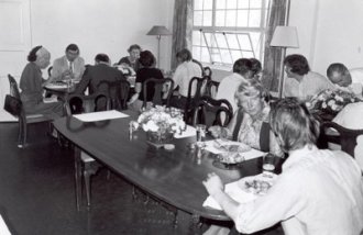 Fellows Building dining area,  1977-78